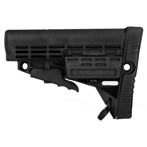Airsoft Megastore Armory Polymer Collapsible Rifle Buttstock - BLACK