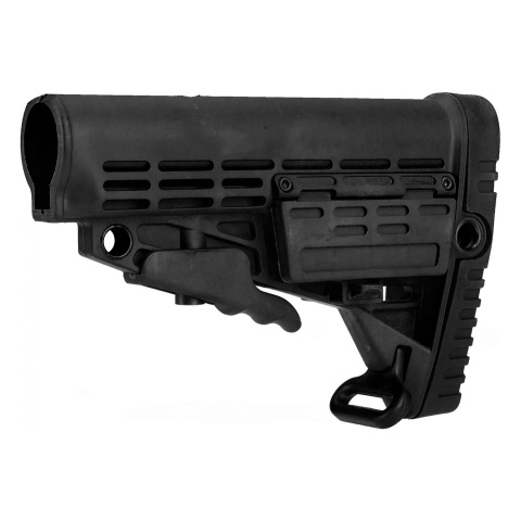 Airsoft Megastore Armory Polymer Collapsible Rifle Buttstock - BLACK