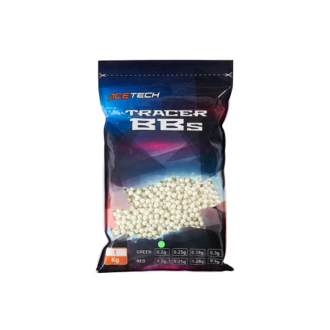 ACETECH Green Tracer BBs 0.20g 6mm - 1KG Bag