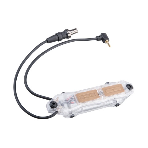 Atlas Custom Works Transparent Dual Pressure Switch for Flashlight and PEQ w/ Accented Buttons