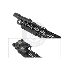 Atlas Custom Works Pressure Switch Mount for Tactical Flashlight DBAL PEQ 15 Suitable for 20mm Picatinny Rail - (Black)