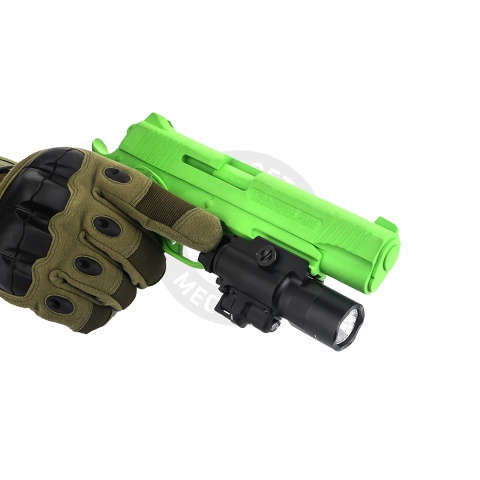 Atlas Custom Works X400 Ultra Tactical LED Rail Mount Light w/ Green Laser (Black)