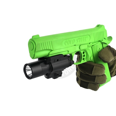 Atlas Custom Works X400 Ultra Tactical LED Rail Mount Light w/ Green Laser (Black)