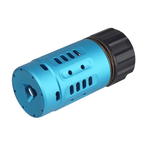 Atlas Custom Works DA Enhanced Muzzle Break For 14MM Threaded Barrels - (Black/Blue)