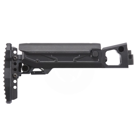 Atlas Custom Works Folding Telescopic Buttstock w/ Cheek Riser for GHK AK74 GBB Airsoft Rifle - (Black)