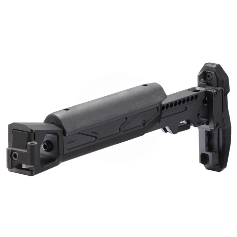 Atlas Custom Works Folding Telescopic Buttstock w/ Cheek Riser for GHK AK74 GBB Airsoft Rifle - (Black)