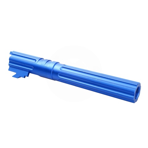 Atlas Custom Works 5.1 Inch Aluminum Straight Fluted Outer Barrel for TM Hicapa M11 CW GBBP (Blue)