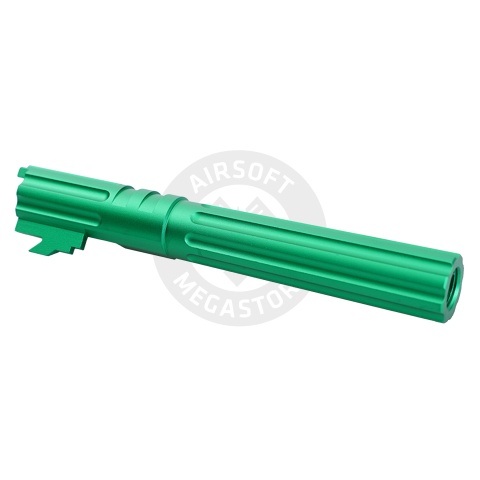 Atlas Custom Works 5.1 Inch Aluminum Straight Fluted Outer Barrel for TM Hicapa M11 CW GBBP (Green)