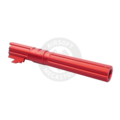 Atlas Custom Works 5.1 Inch Aluminum Straight Fluted Outer Barrel for TM Hicapa M11 CW GBBP (Red)