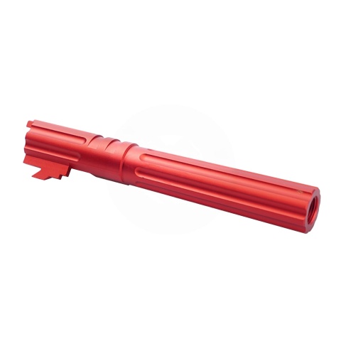Atlas Custom Works 5.1 Inch Aluminum Straight Fluted Outer Barrel for TM Hicapa M11 CW GBBP (Red)