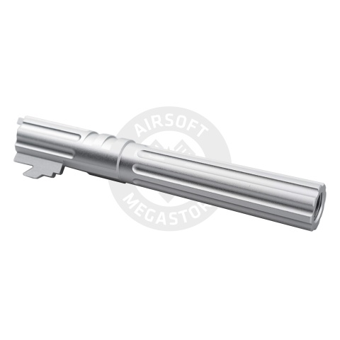 Atlas Custom Works 5.1 Inch Aluminum Straight Fluted Outer Barrel for TM Hicapa M11 CW GBBP (Silver)