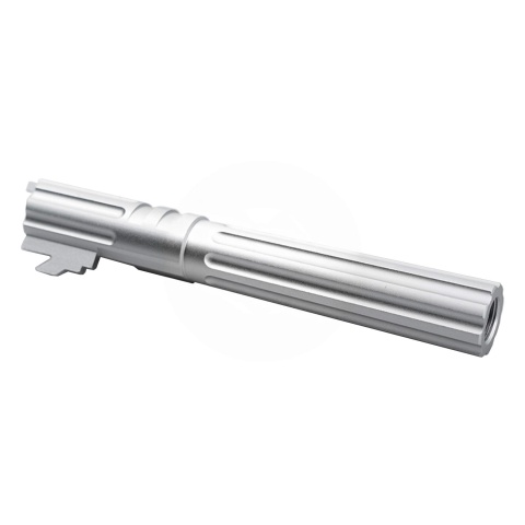 Atlas Custom Works 5.1 Inch Aluminum Straight Fluted Outer Barrel for TM Hicapa M11 CW GBBP (Silver)