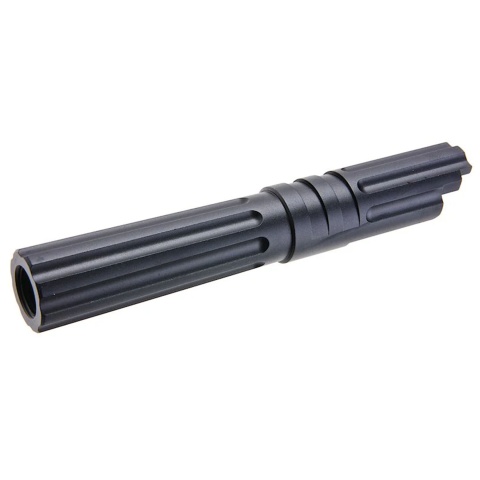 Atlas Custom Works 4.3 Inch Aluminum Straight Fluted Outer Barrel for TM Hicapa M11 CW GBBP (Black)