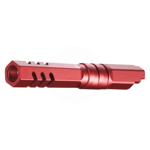 Atlas Custom Works 4.3 Inch Aluminum Straight Fluted Outer Barrel for TM Hicapa M11 CW GBBP (Red)