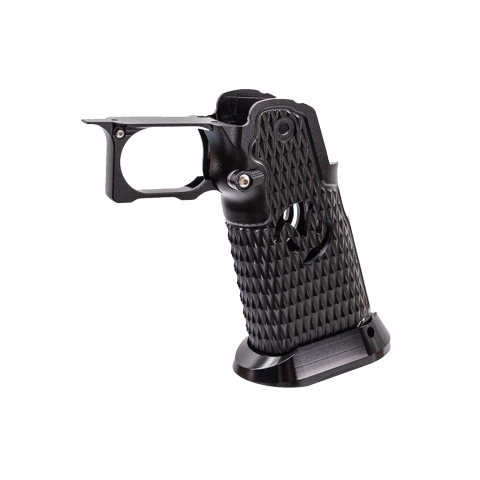Atlas Custom Works CNC Aluminum Type 9 Grip Kit w/ Magwell Trigger Guard/Housing for Tokyo Marui Hi Capa GBBP Airsoft Pistols - (Black)