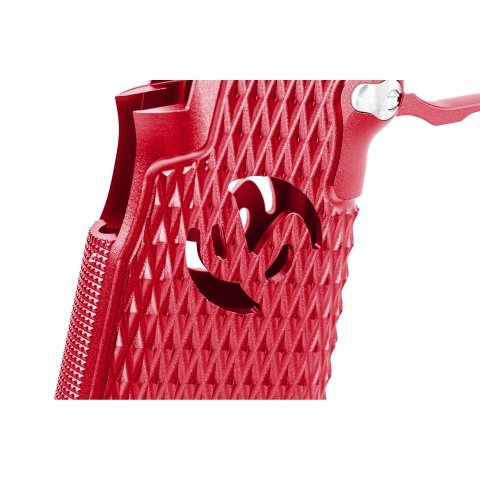 Atlas Custom Works CNC Aluminum Type 9 Grip Kit w/ Magwell Trigger Guard/Housing for Tokyo Marui Hi Capa GBBP Airsoft Pistols - (Red)