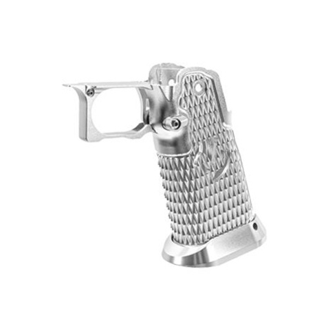 Atlas Custom Works CNC Aluminum Type 9 Grip Kit w/ Magwell Trigger Guard/Housing for Tokyo Marui Hi Capa GBBP Airsoft Pistols - (Silver)