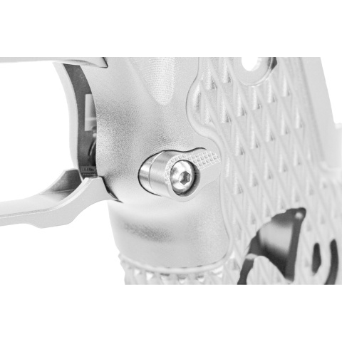 Atlas Custom Works CNC Aluminum Type 9 Grip Kit w/ Magwell Trigger Guard/Housing for Tokyo Marui Hi Capa GBBP Airsoft Pistols - (Silver)