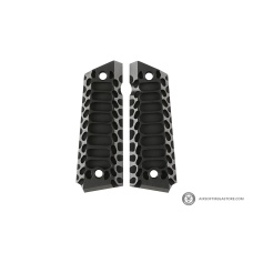Atlas Custom Works Aluminum Grip Panel for 1911 Series Pistols (Black/Cobra)