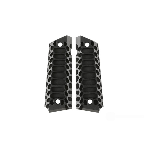 Atlas Custom Works Aluminum Grip Panel for 1911 Series Pistols (Black/Cobra)