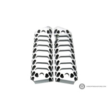 Atlas Custom Works 1911 Government/Commander Cobra Skeleton Full Size Aluminum Grip Panels (Color: Black)