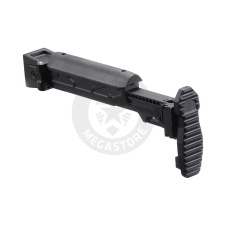 Atlas Custom Works Folding Telescopic Buttstock w/ Cheek Riser for Marui AKM GBB - (Black)