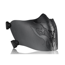 Amomax Ferro Polymer Half Face Airsoft Mask - (Black)