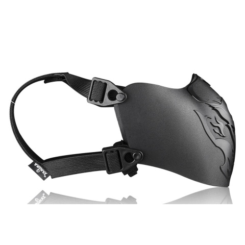 Amomax Ferro Polymer Half Face Airsoft Mask - (Black)