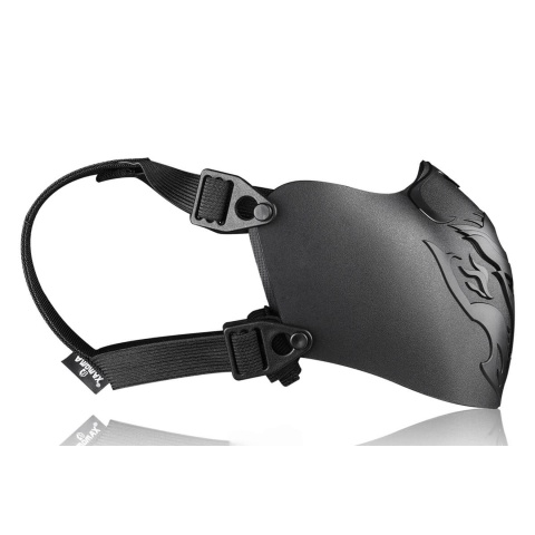 Amomax Ferro Polymer Half Face Airsoft Mask - (Black)