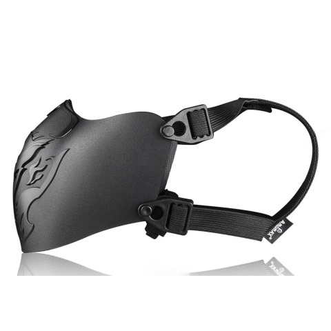Amomax Ferro Polymer Half Face Airsoft Mask - (Black)