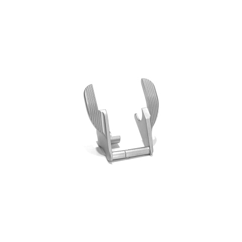 Airsoft Masterpiece Ambi Steel Thumb Safety for Hi-Capa [Type 2] (MATTE SILVER)