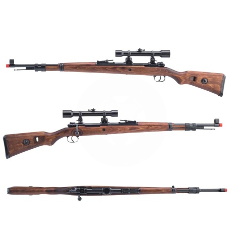 ARES Karabiner 98K Deluxe Spring Powered Bolt Action Airsoft Rifle - (Wood)