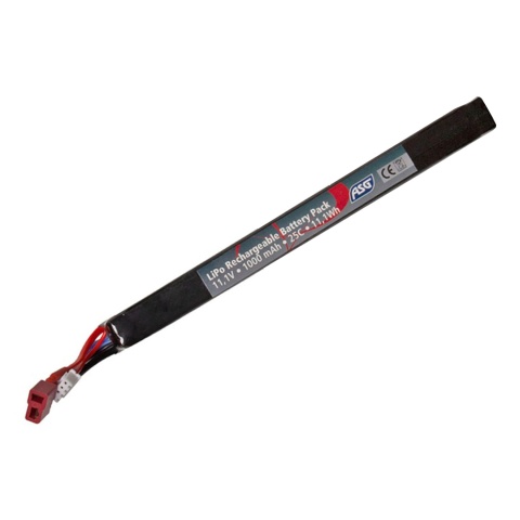 ASG Battery - 11.1V 1000 mAh 25C LiPo T-plug  (Deans Connector)