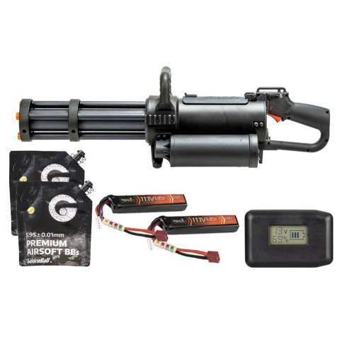Classic Army M133 Mini Vulcan Aeg Minigun - Battery/Charger Combo - (Black)