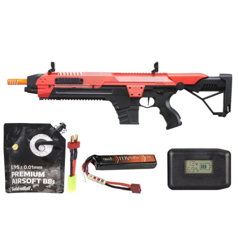 Poseidon CSI XR5 Series Advanced Battle Rifle - Battery/Adapter/Charger Combo - (Red)