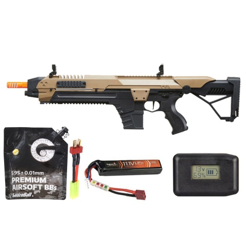 Poseidon CSI XR5 Series Advanced Battle Rifle - Battery/Adapter/Charger Combo - (Tan)