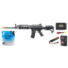 Golden Eagle AR LMG Airsoft Light Machine Gun - Battery/Charger Combo - (Black)