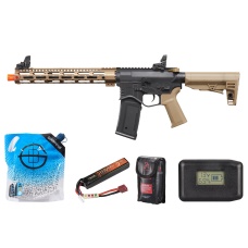 Golden Eagle Combat AR 12.5'' Aeg Airsoft Rifle - Battery/Charger Combo - (Two-tone)