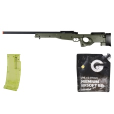 AGM IU-L96G Bolt Action Sniper Rifle (OD Green) - BB/Speed Bundle