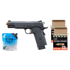KJW Metal Slide KP11 CO2 Pistol - CO2 Combo - (Black)