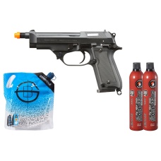 KSC M93R II Spartan System 7 GBB Pistol - Green Gas Combo - (Black)