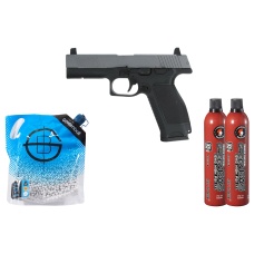 Kizuna Works MKW Full Sized Gas Blowback Airsoft Pistol - Green Gas Combo - (Metal/Cerakote Gray)