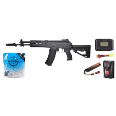 LCT Airsoft LCK12 Tactical AK-12 Assault Airsoft AEG Rifle - Battery/Charger Combo - (Black)
