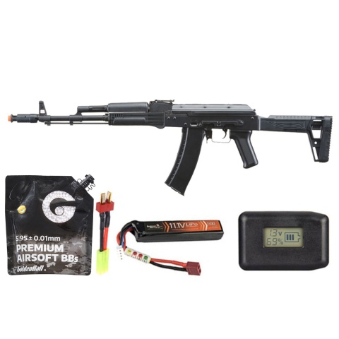 LCT MRK-74 AEG Rifle - Battery/Adapter/Charger Combo - (Black)