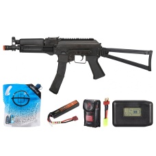 LCT Vityaz Steel PP-19-01 AEG Airsoft SMG - Battery/Adapter/Charger Combo - (Black)