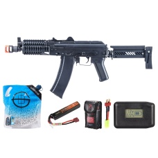 LCT ZKS-74UN AK AEG Rifle W/ Folding Stock - Battery/Adapter/Charger Combo - (Black)