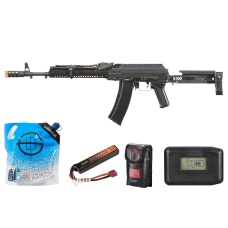 LCT ZKS-74m Airsoft Aeg Rifle W/ Z Series Folding Stock & Sport Handguard (Gate Aster) - Battery/Charger Combo