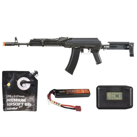 LCT ZKS-74m Airsoft Aeg Rifle W/ Z Series Folding Stock & Sport Handguard (Gate Aster) - Battery/Charger Combo