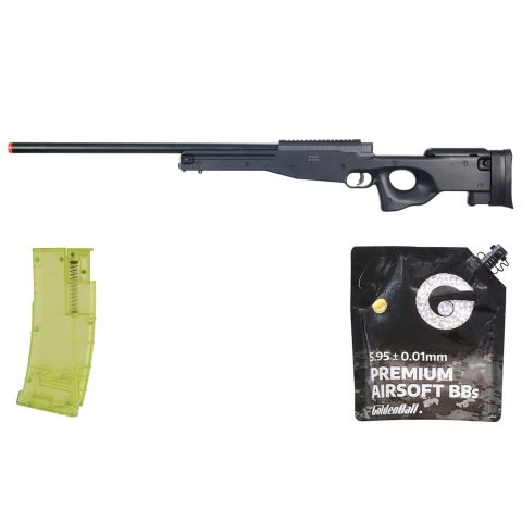 UK Arms Airsoft L96 AWP Bolt Action Rifle - BB/Sniper Bundle