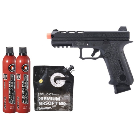 Poseidon Orion Performance Series GBB Pistol No.2 - (Black) Green Gas Combo